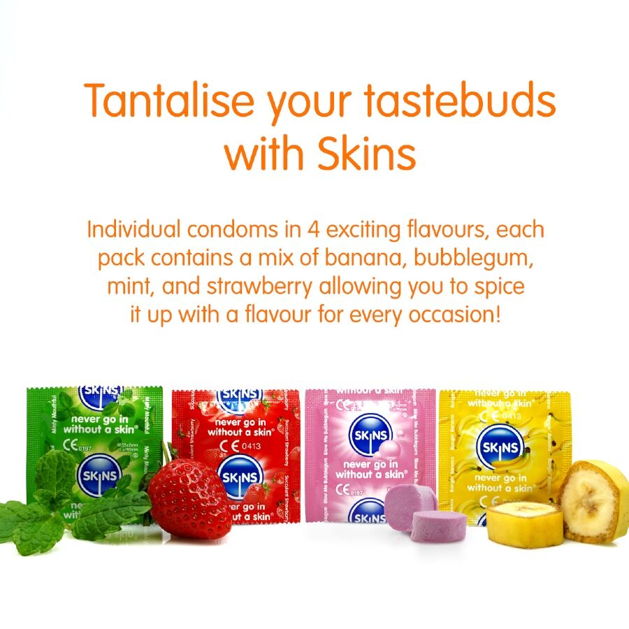Skins - Multi Sabores Preservativos Premium Pack 4