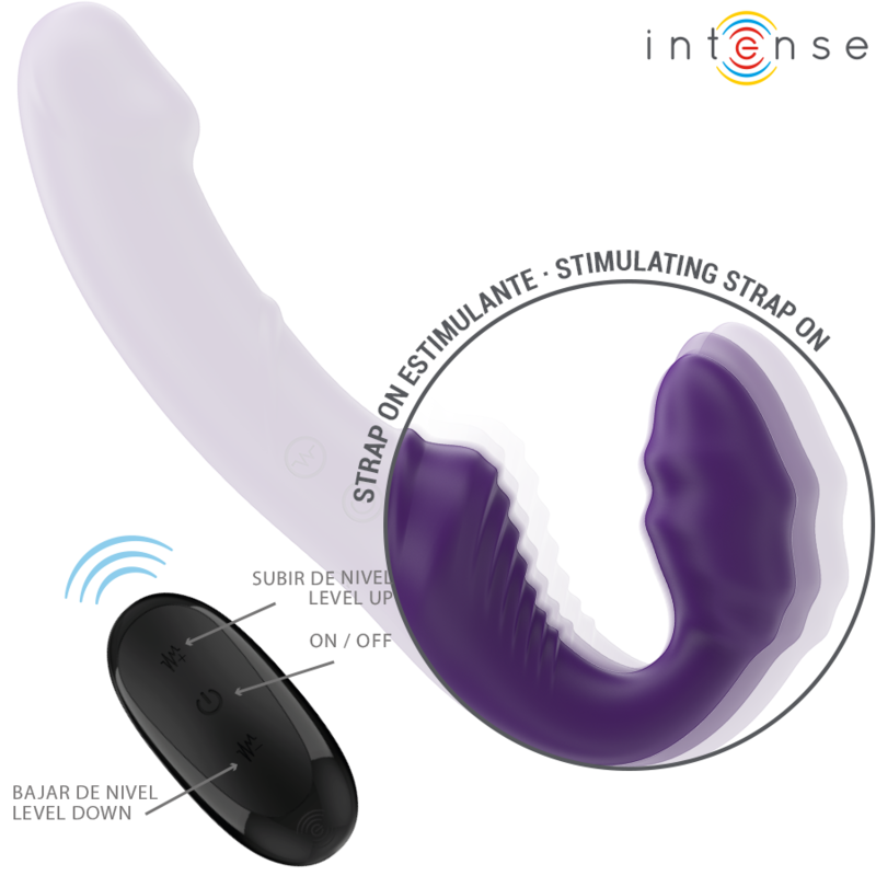 Intense - Jill Vibrador Doble 20 Cm Violeta Control Remoto