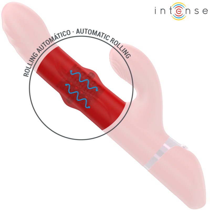 Intense - Lele Vibrador Multifunción Rotatorio & Oscilación & Estimulación Rojo