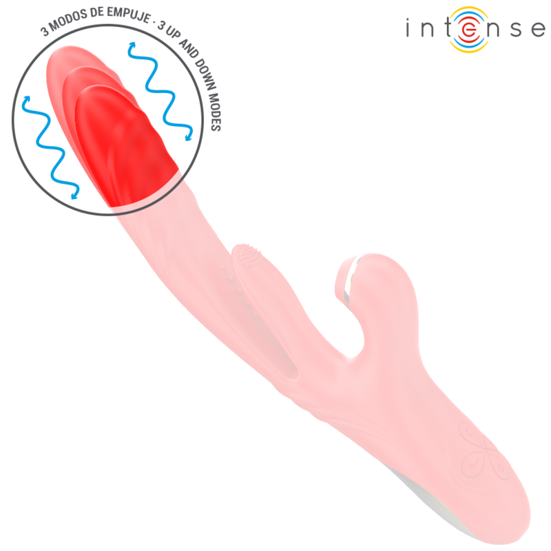 Intense - Karol Vibrador Multifunción Empuje & Estimulación & Succión Rojo