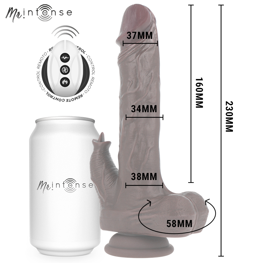 Mr Intense - Morgan Realístico Multifunción Con Vibración, Rotacion Y Up And Down Control Remoto 23 Cm -O- 3.5 Cm