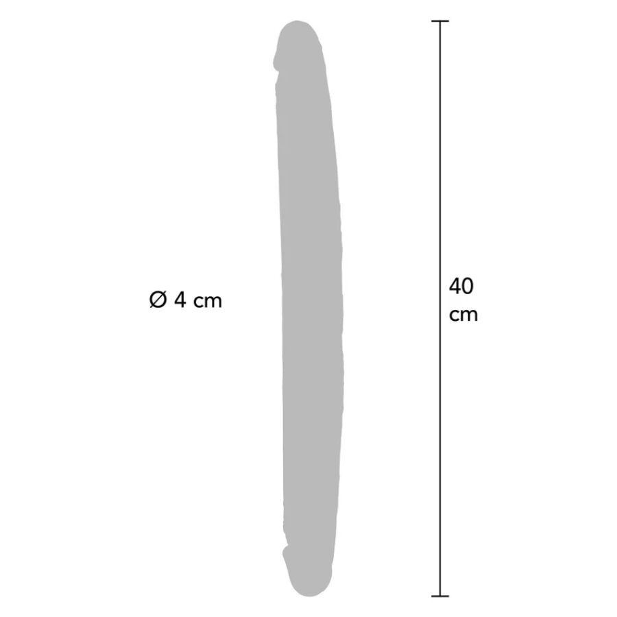 Get Real - Dildo Doble Dong De Silicona Caramelo 40 Cm