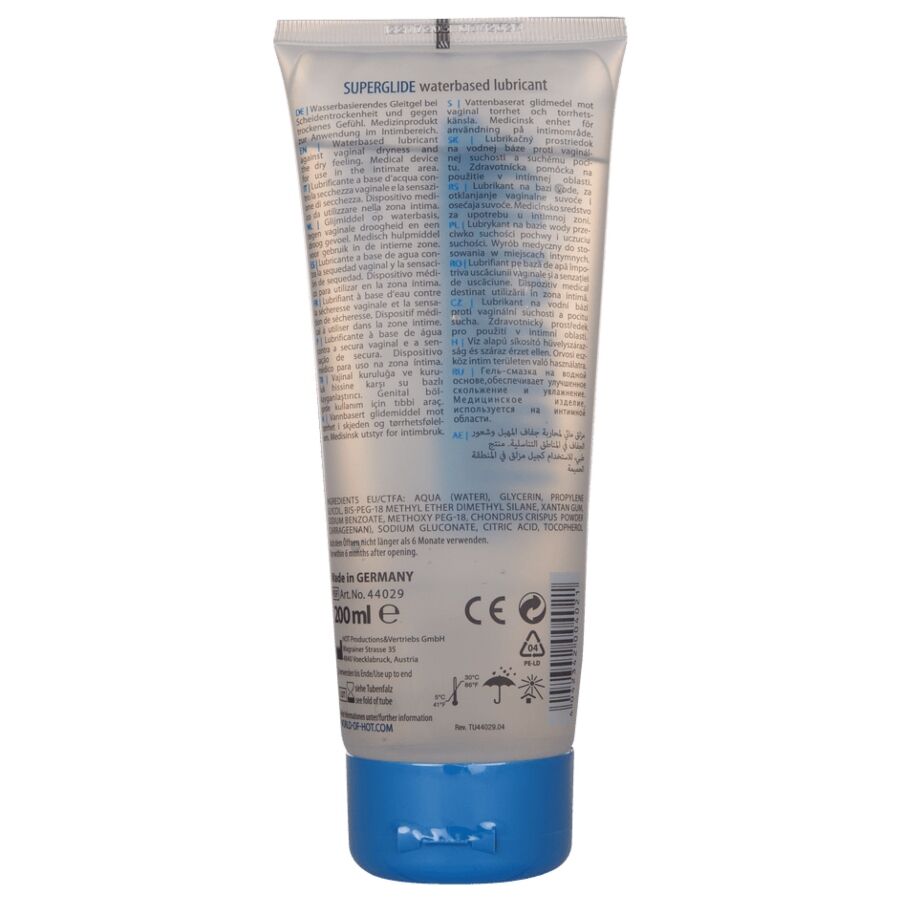 Superglide Liquid Pleasure - Lubricante Base De Agua 200 Ml