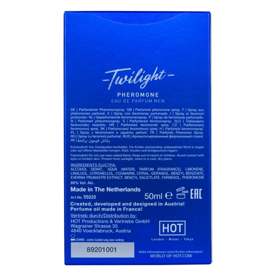 Hot - Twilight Perfume Con Feromonas Hombre 50 Ml