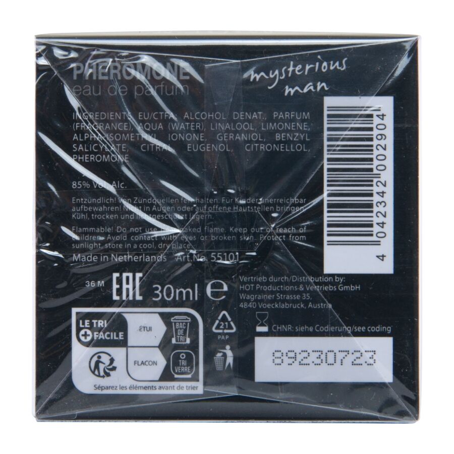 Hot - Perfume Con Feromonas London Mysterious Hombre 30 Ml