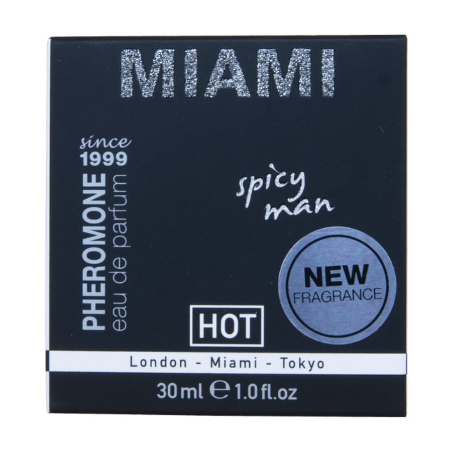 Hot - Perfume Con Feromonas Miami Spicy Hombre 30 Ml