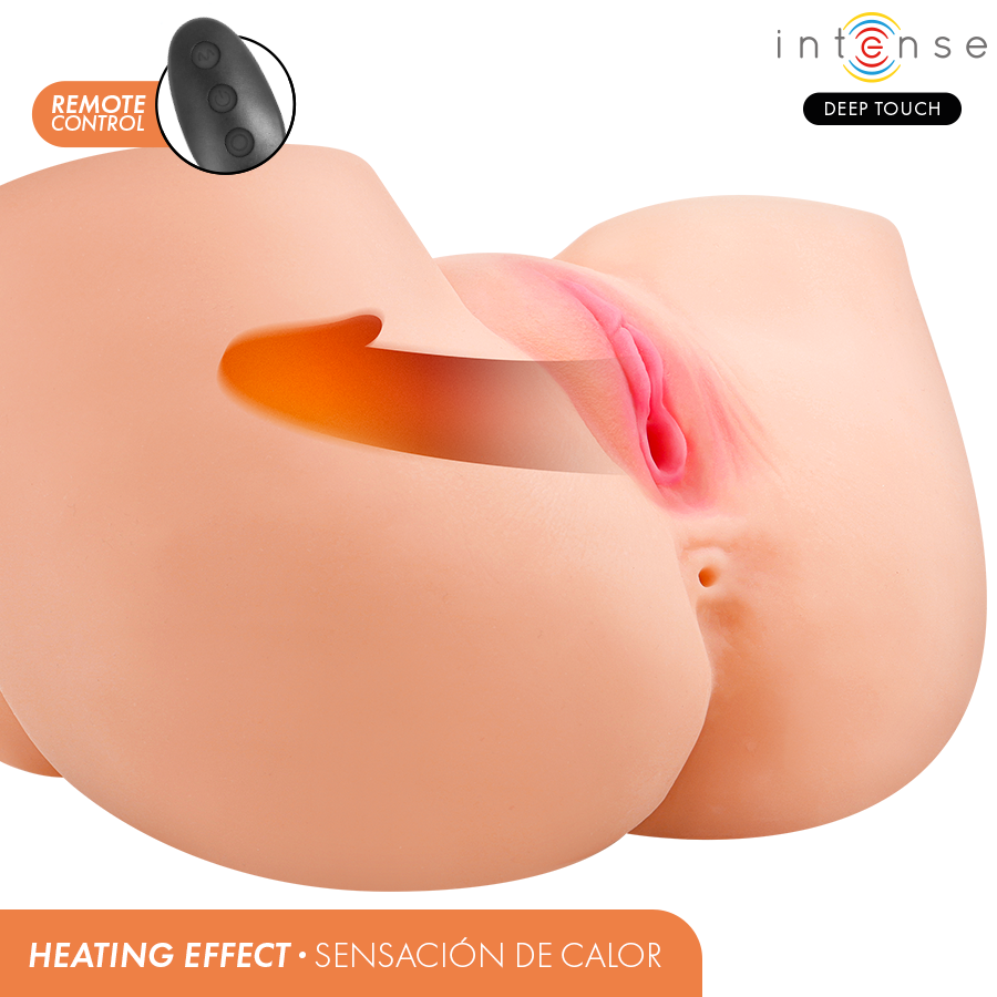 Intense Deep Touch - Ginger Masturbador Vagina Con Efecto Succión, Calor, Vibración Y Voz Con Control Remoto 5.3 Kg