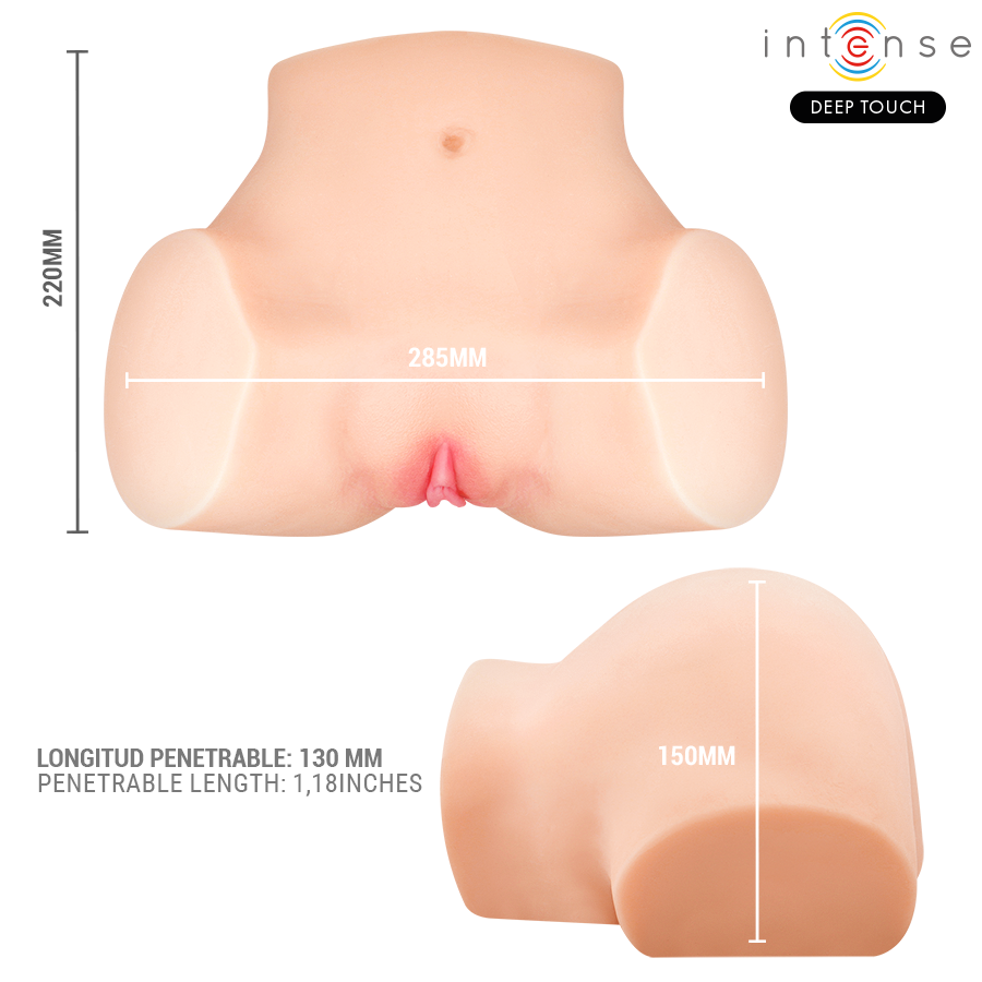 Intense Deep Touch - Nicole Masturbador Vagina Con Efecto Succión, Calor, Vibración Y Voz Con Control Remoto 5.3 Kg