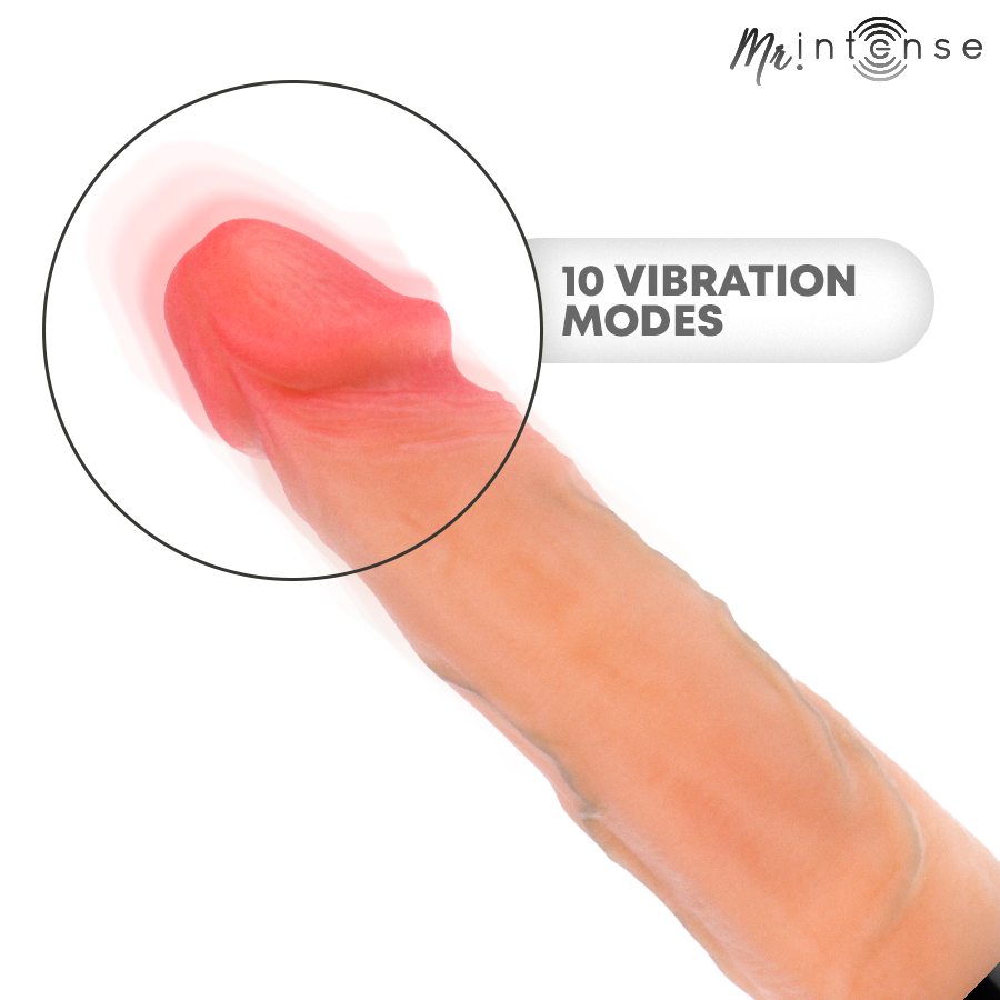 Mr Intense - Jean Vibrador Up&down Silicona Con Efecto Calor 24 Cm -ø- 3.8 Cm