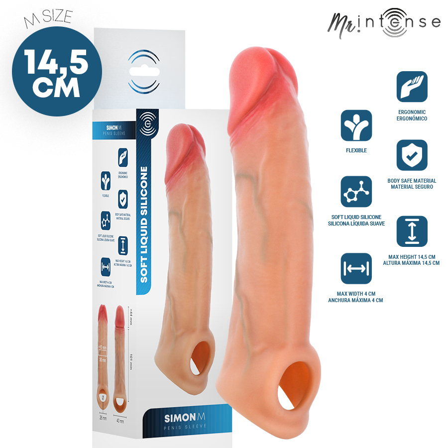 Mr Intense - Simon M Funda Para El Pene Silicona 14.5 Cm -ø- 4 Cm