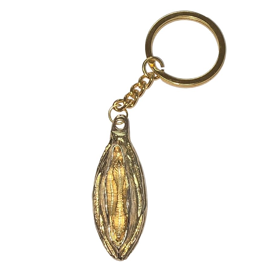 Diablo Picante - Llavero Metal Labios Dorado
