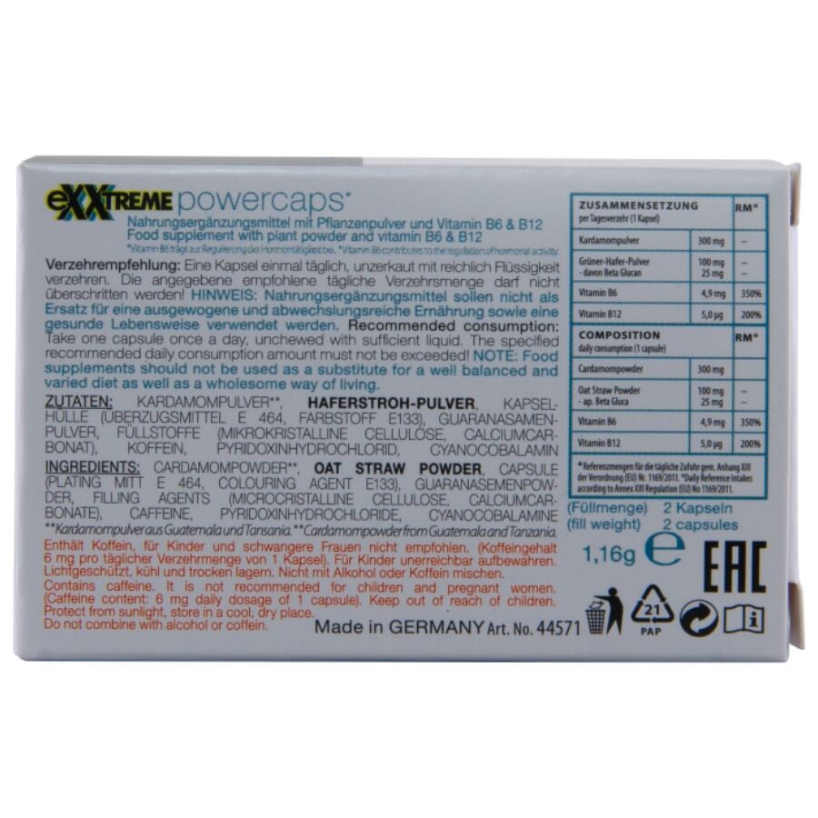 Hot - Exxtreme Cápsulas Estimulantes 2 Cps