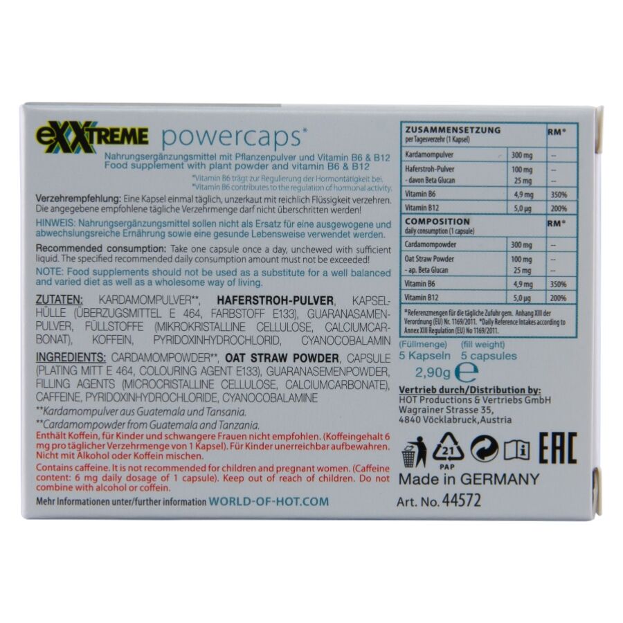 Hot - Exxtreme Cápsulas Estimulantes 5 Cps
