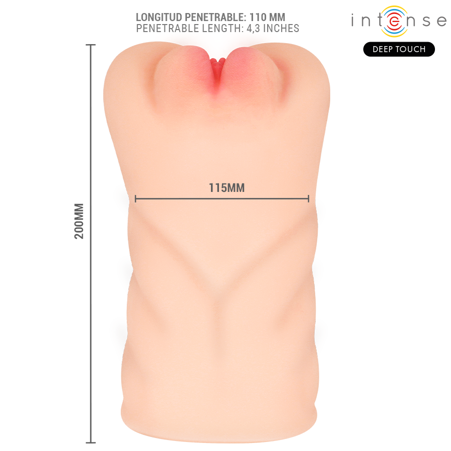 Intense Deep Touch - Krista Masturbador Vagina Con Efecto Succión, Vibración Y Voz 1.2 Kg