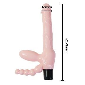 Baile - Arnes Sin Cuerda Tpr Con Vibracion Y Estimulacion Anal 25.4 Cm