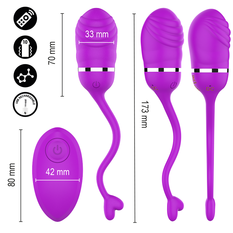 Intense - Sookie Huevo Vibrador Con Control Remoto Morado