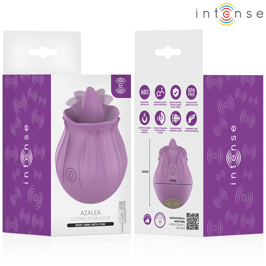 Intense - Azalea Flor Estimulador Lengua Base Magnética