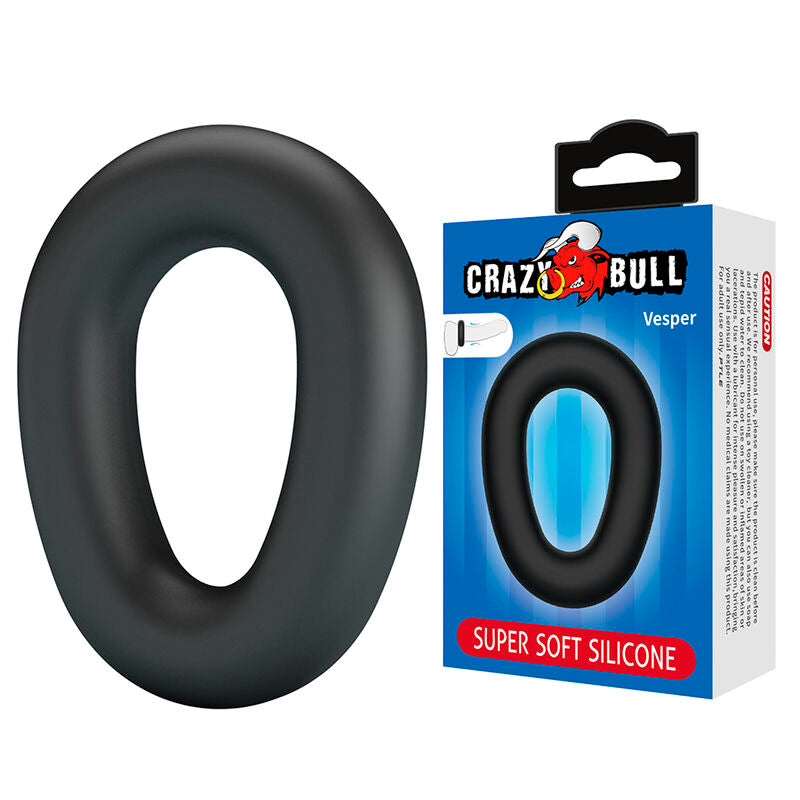 Crazy Bull - Vesper Anillo Para Pene Super Soft Silicona Negro