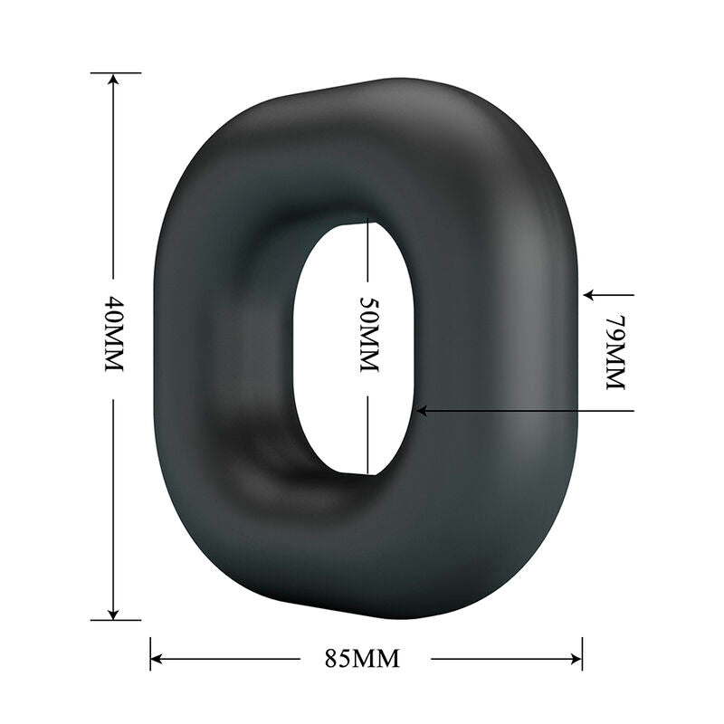 Crazy Bull - Walden Anillo Para Pene Super Soft Silicona Negro