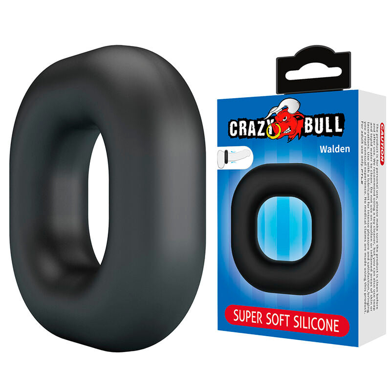 Crazy Bull - Walden Anillo Para Pene Super Soft Silicona Negro