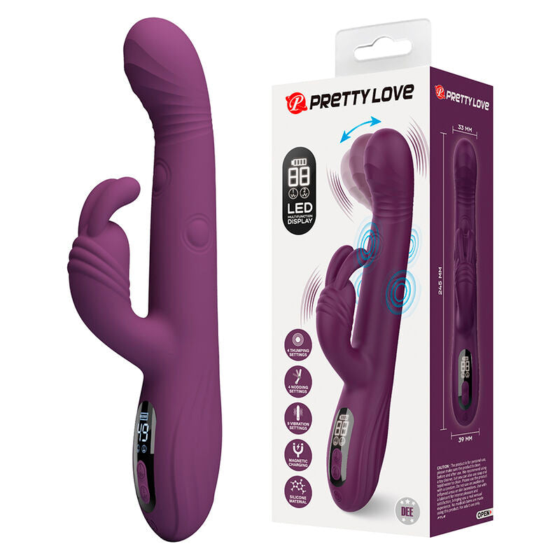Pretty Love - Dee Vibrador Rabbit Multifunción Oscilante Y Percutor Morado