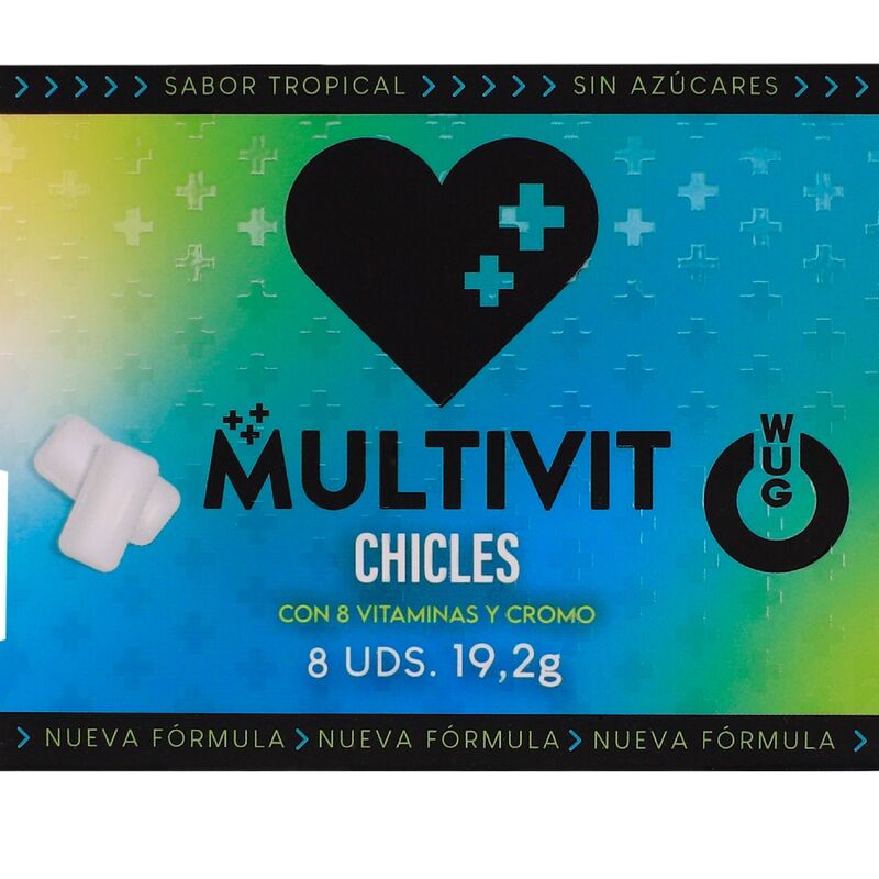 Wug Multivit - El Chicle Funcional Que Refuerza Tus Defensas Cada Día Blister 8 Uds