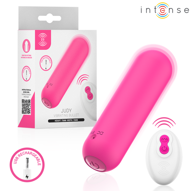 Intense - Judy Bala Vibradora Recargable Con Control Remoto Rosa