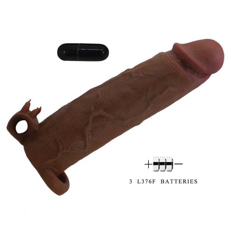 Pretty Love - Xerxes Funda Para Pene Vibradora 22 Cm Ø 4,5 Cm Color Marrón