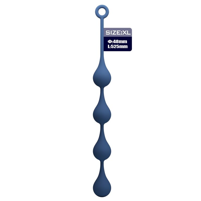 Mr Play - Bolas Anales Silicona Azul Talla Xl 52,5 Cm