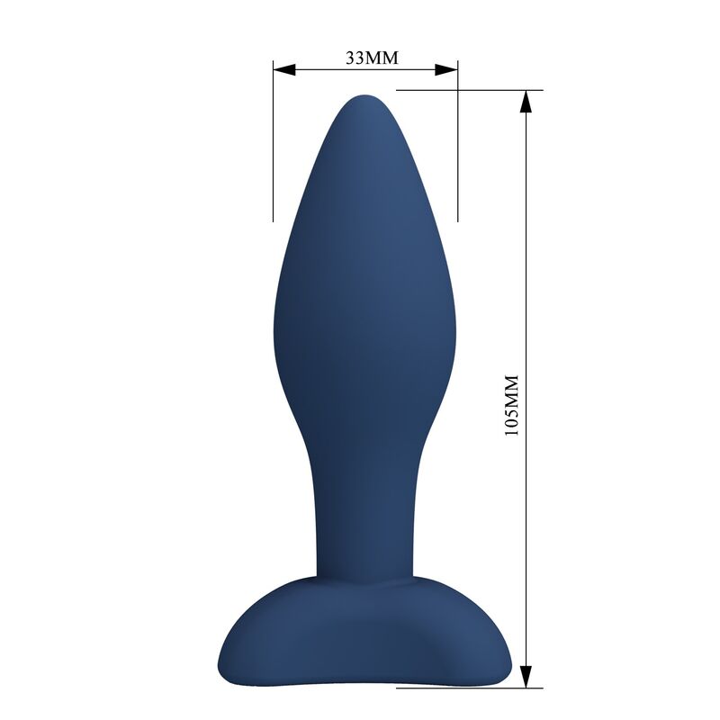 Mr Play - Plug Anal Cónico Silicona Azul M
