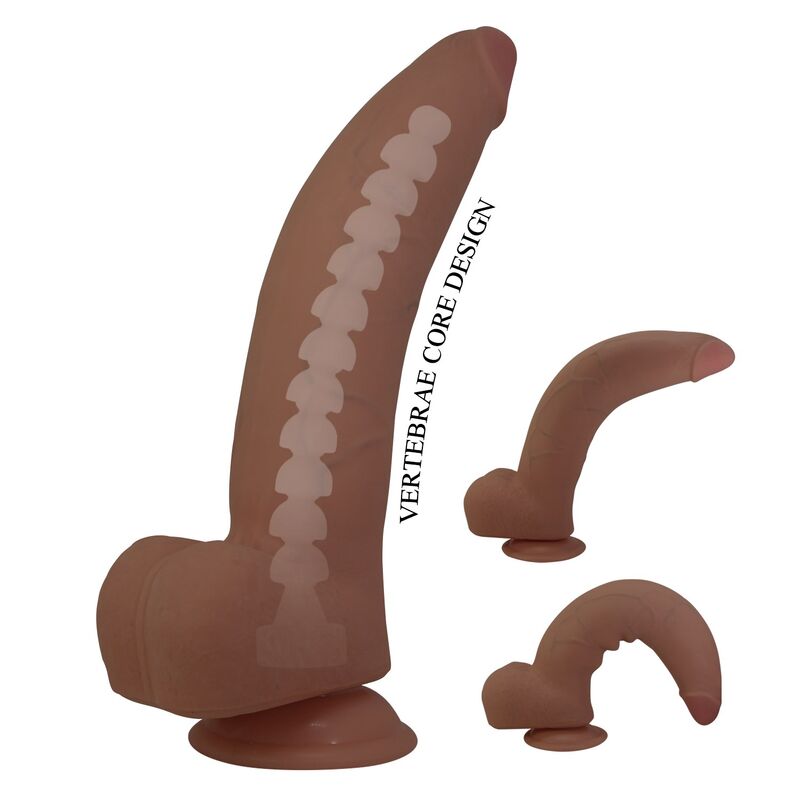 Pretty Love - Cuthbert Dildo Realístico Flexible 20 Cm Ø 5 Cm Tpe Marrón