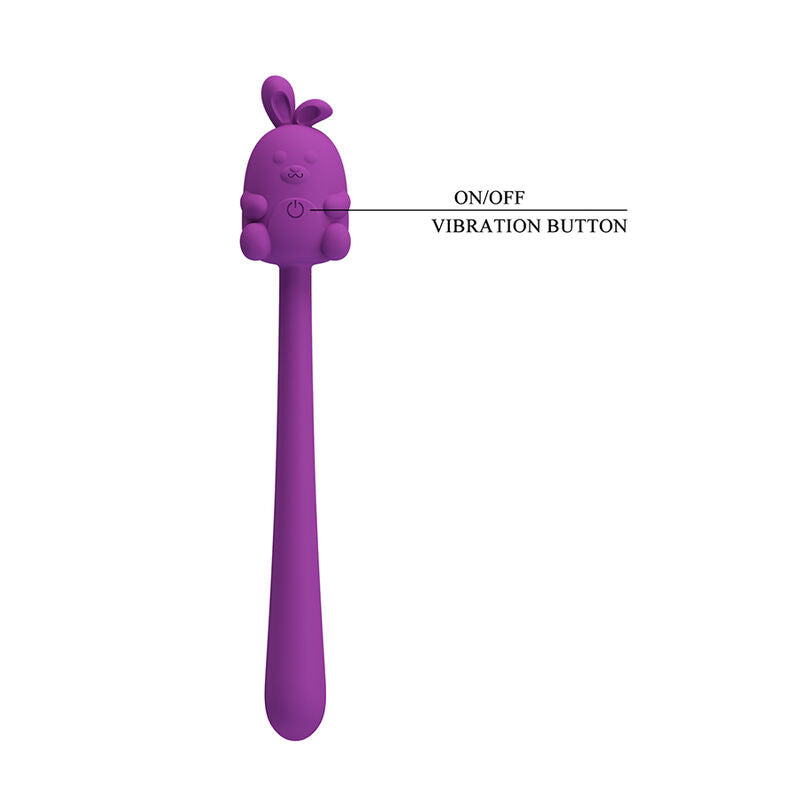 Pretty Love - Vibrador Flexible Cute Bunny Flirting Stick Recargable Usb Morado