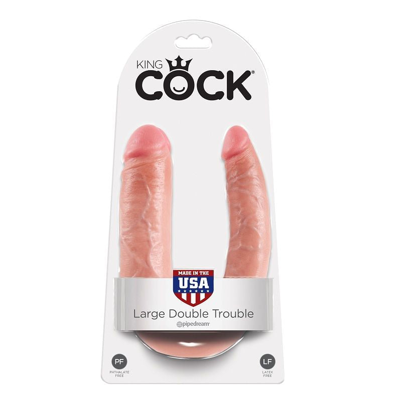 King Cock Pene Doble Penetración Grande - Color Natural