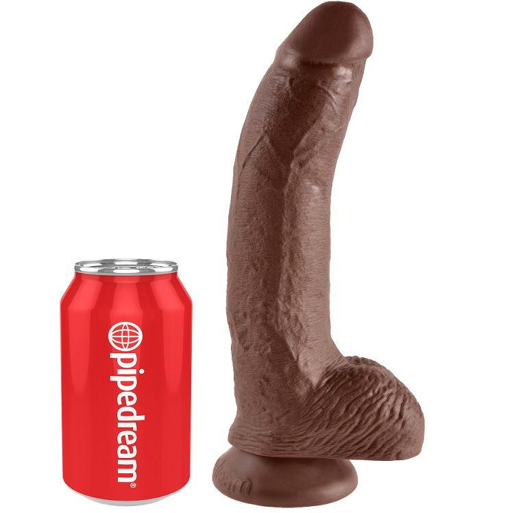 King Cock 9 Pene Realistico Marron 22.9 Cm