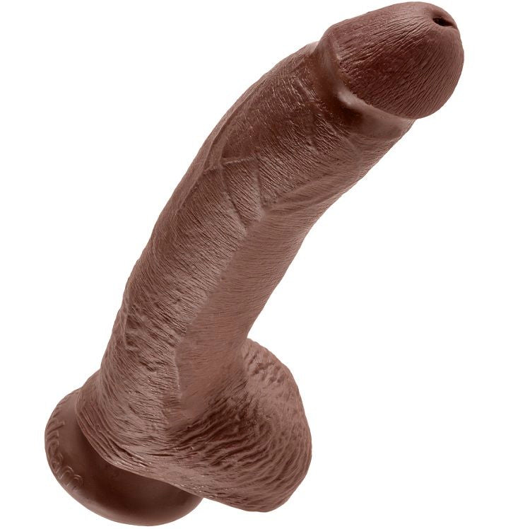 King Cock 9 Pene Realistico Marron 22.9 Cm