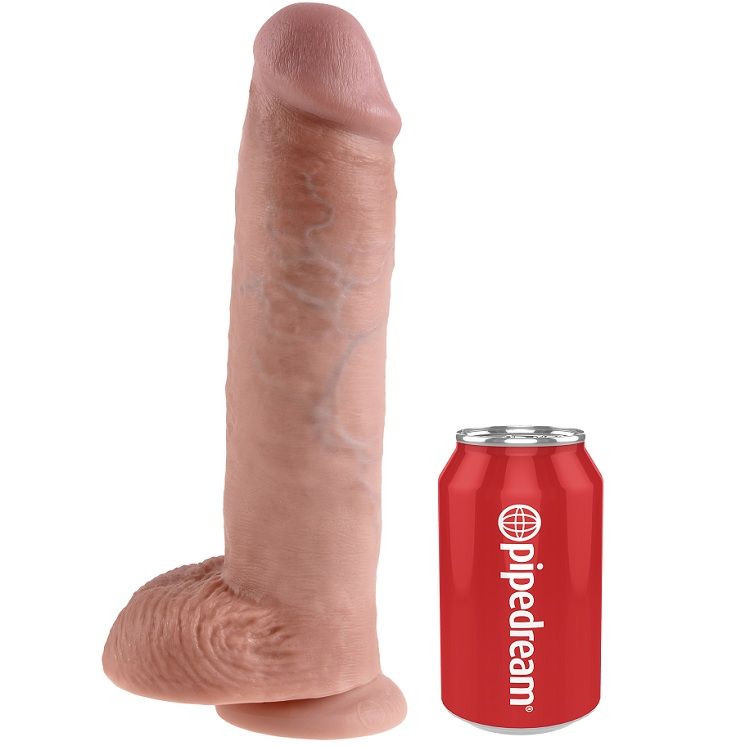 King Cock Pene Con Testículos De 11 - Color Natural