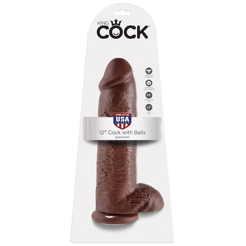 Pene Con Testículos De 12 Color Marrón