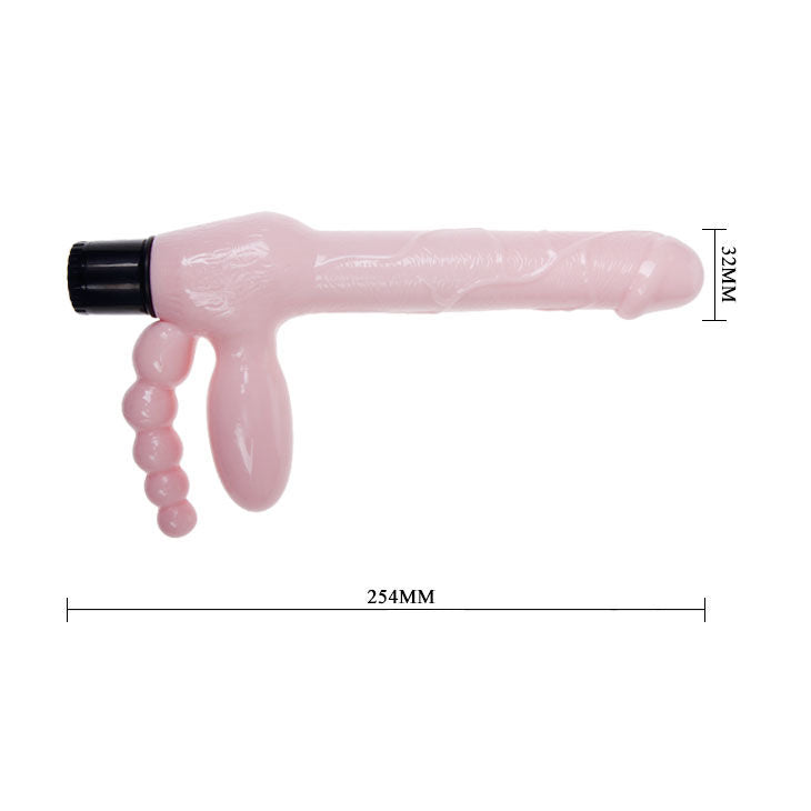 Baile - Arnes Sin Cuerda Tpr Con Vibracion Y Estimulacion Anal 25.4 Cm