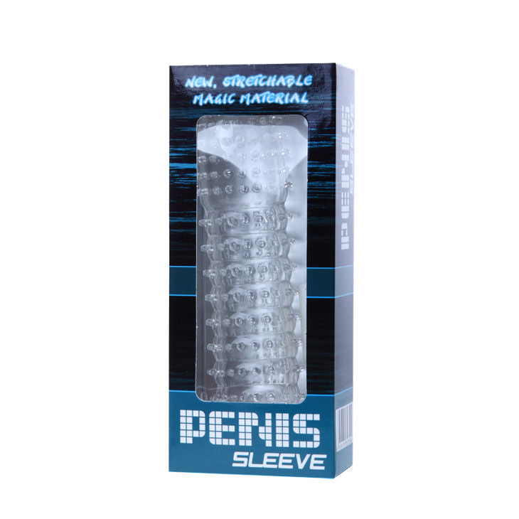 Baile - Funda Para Pene Con Puntos Estimulantes Morado 14 Cm