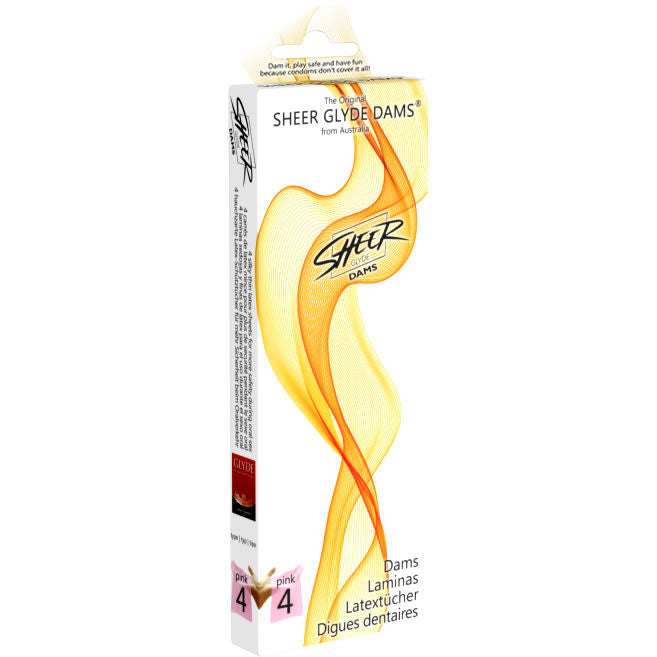Sheer Glyde - Dams Láminas Latex Sexo Oral Fresa