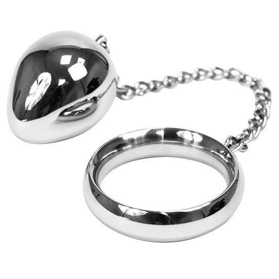 Metal Hard - Cock Ring 50mm + Cadena Con Bola Metal