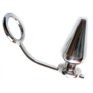 Metal Hard - Anillo Acero Con Plug Anal 45 X 50mm