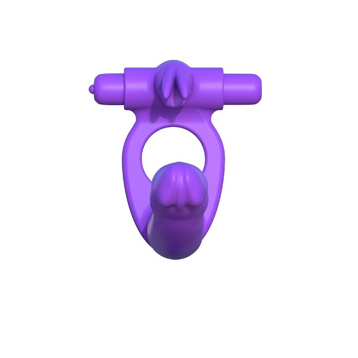 Fantasy C-Ringz Anillo De Silicona De Doble Penetración Rabbit Púrpura