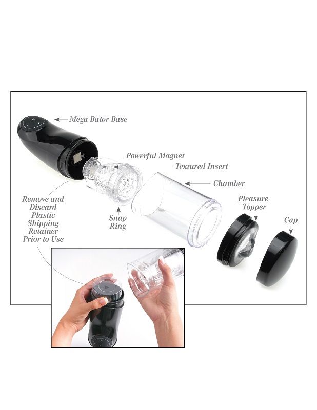 Extreme Toyz - Pdx Mega Bator Usb Masturbador Masculino Vagina Blanco