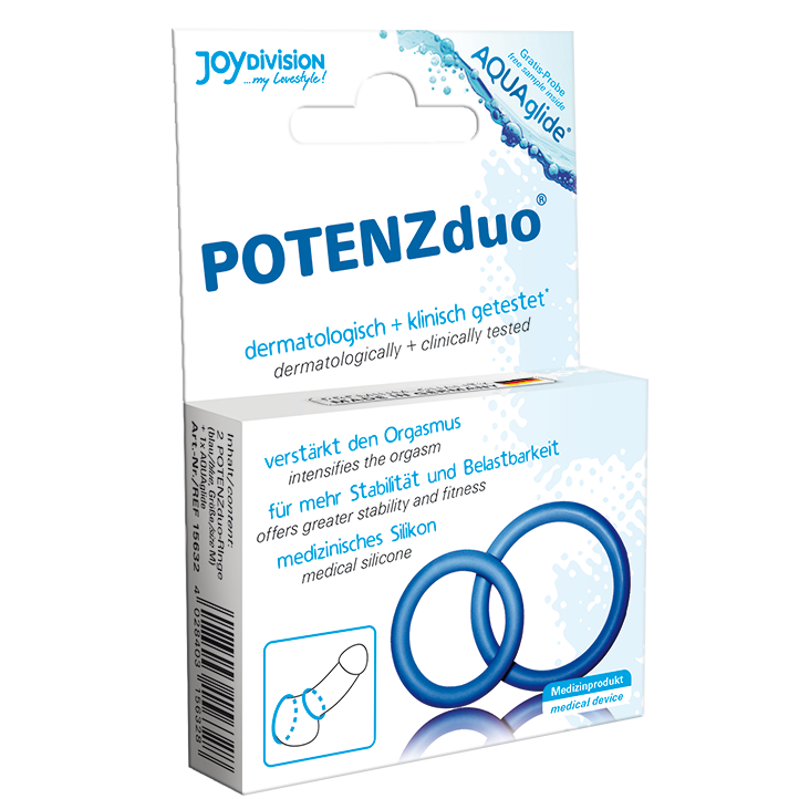 Joydivision Potenzduo - Anillos Para Pene Azul - S