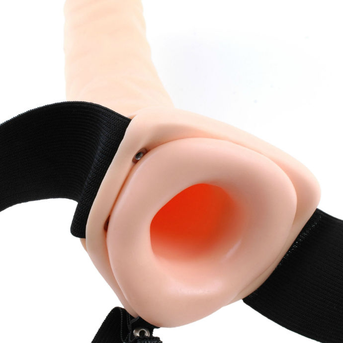 Fetish Fantasy Series - Arnes Vibrador Hueco 19 Cm Natural