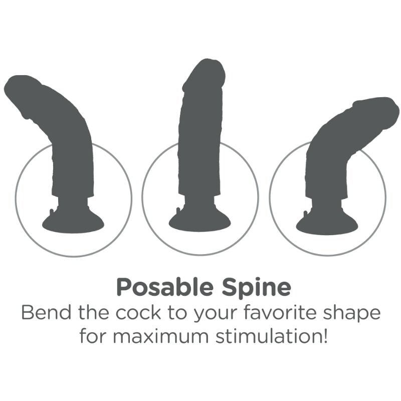 King Cock Dildo Vibrador 15.24 Cm Natural