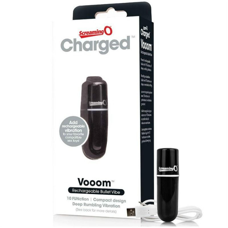 Screaming O - Bala Vibradora Recargable Vooom Negro