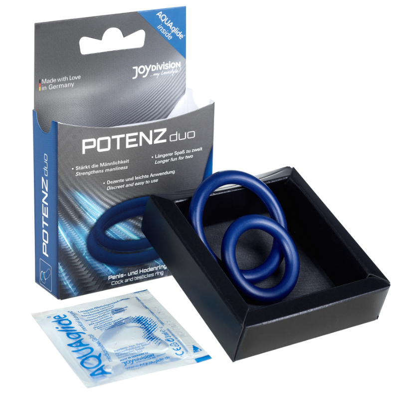 Joydivision Potenzduo - Anillos Para Pene Azul - M
