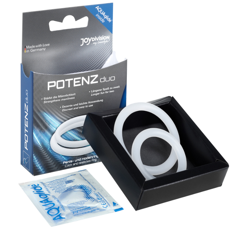Joydivision Potenzduo - Anillos Para Pene Blanco - M